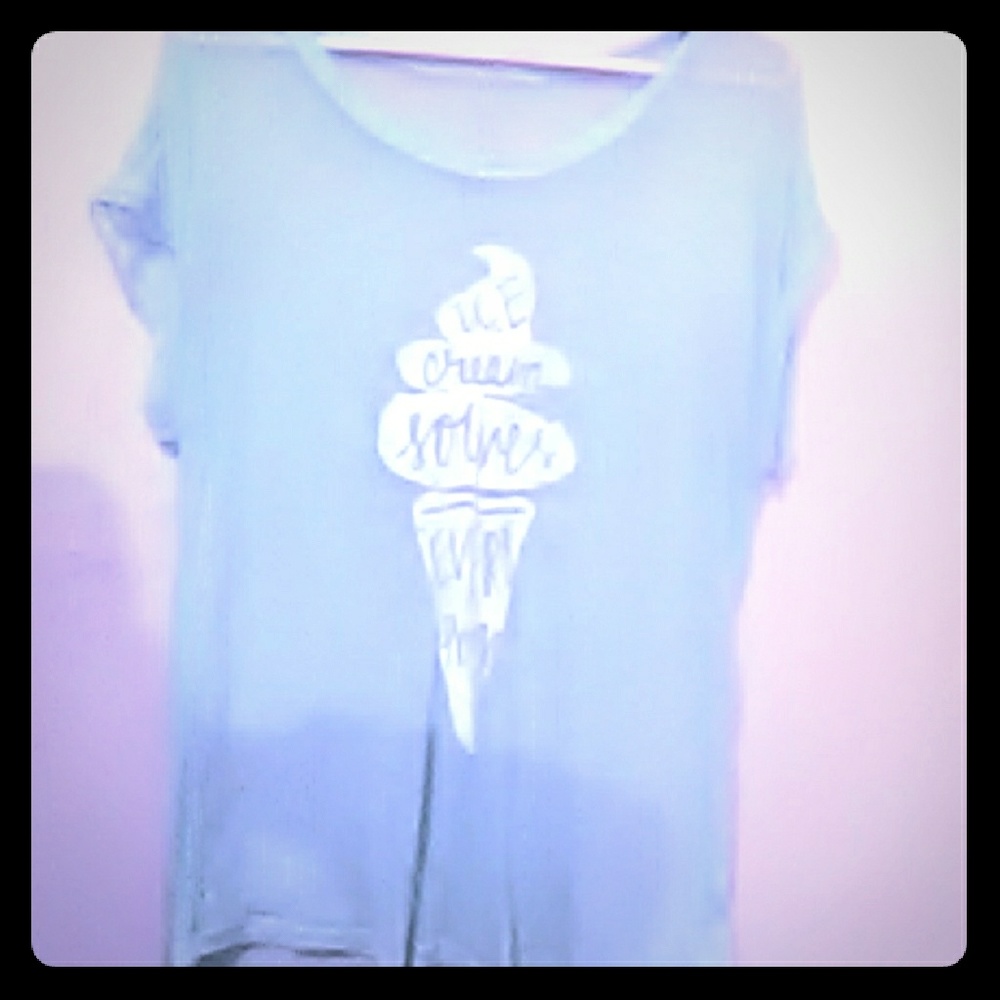 "ice cream solves everything" tee
